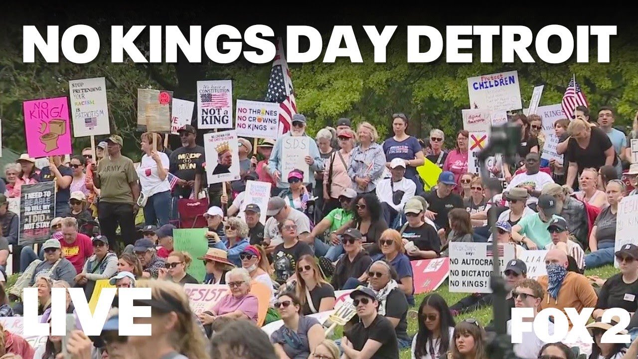 LIVE I No Kings Day protests in Metro Detroit