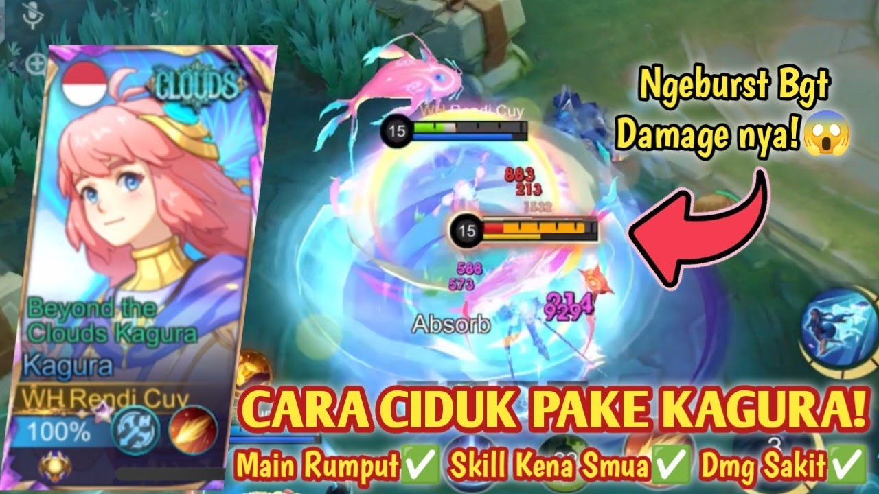 KAGURA MODE RUMPUT SEKALI ULTI DAPAT 2 KILL! CARA CIDUK YG BENAR! BUILD KAGURA TERSAKIT 2025 - MLBB