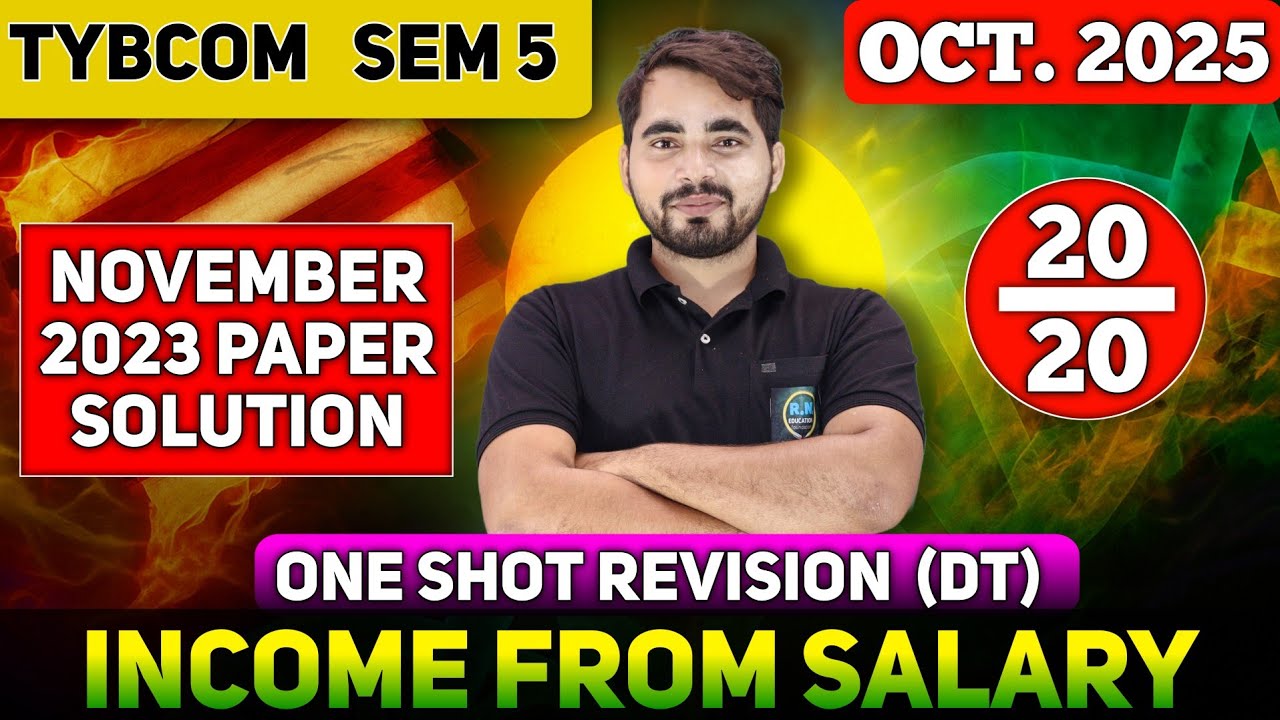 Income From Capital Gain  | Direct Tax | TYBCom Sem 5 | Previous Year Question Solution | M.Com | 