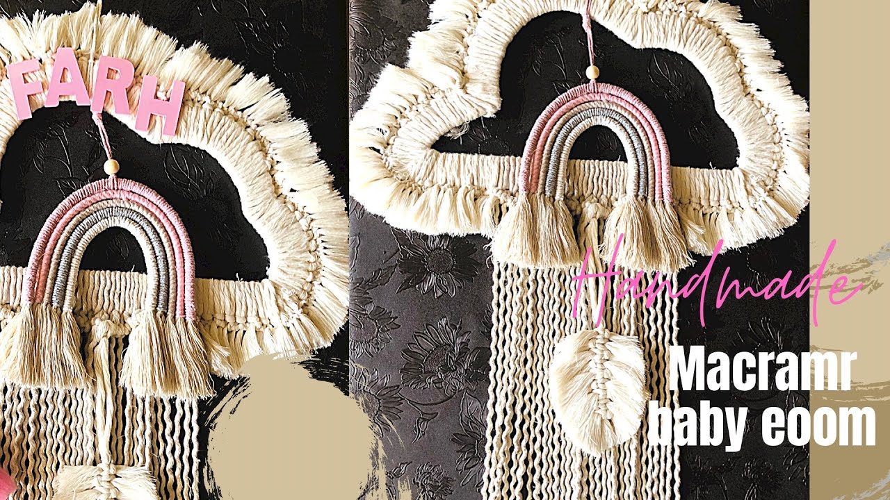DIY | macrame Cloud wall hanging for BABY ROOM ||مكرامية معلقة على الحائط لغرفة بيبي