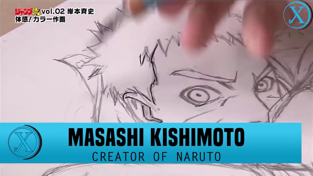 Masashi Kishimoto drawing Naruto