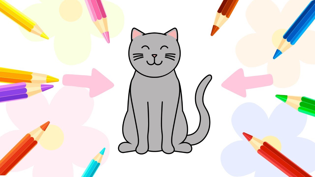 Jak nakreslit kočku 🐱| krok za krokem 🎨
