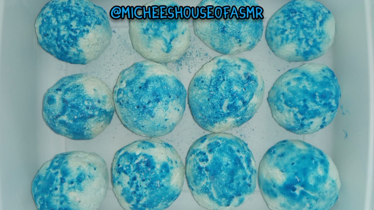 Icy Blue Gym Chalk Balls ⚪🔵 Audio Only 🔵⚪ ASMR