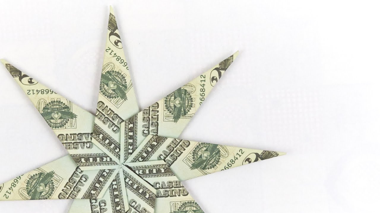 Dollar origami star ⭐️ How to make a Christmas STAR out of Dollars
