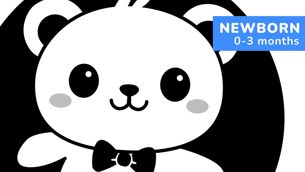 High Contrast Baby Sensory for Newborns | Calm Scrolling Animals