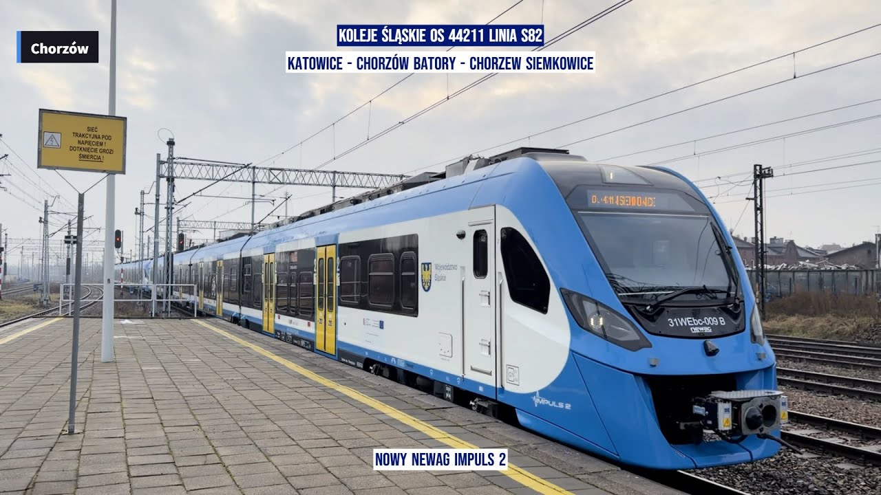 Specjalny przejazd Koleje Śląskie OS 44211 Linia S82 Katowice - Chorz&oacute;w Batory - Chorzew Siemkowice