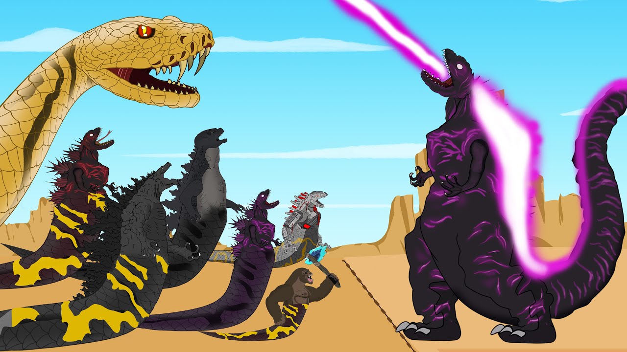 IF Evolution of SHIN GODZILLA MINUS ONE vs Evolution of PYTHON GODZILLA & KONG: Size Comparison