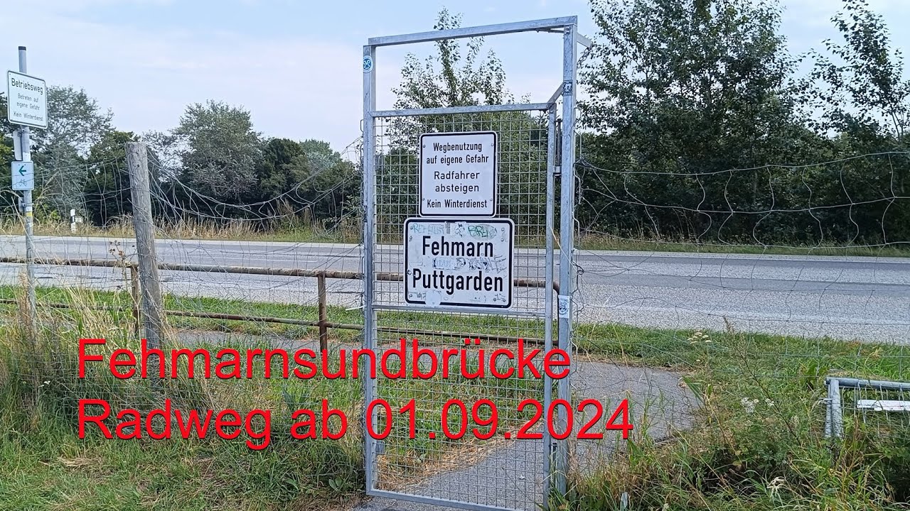 Fehmarn Sundbrücke Radweg Freigabe Eröffnung 01.September 2024 Puttgarden
