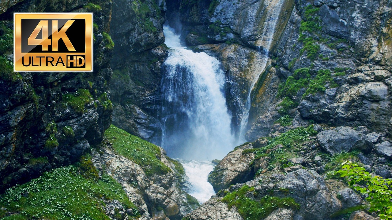 10 Hours of Soothing Relaxing Waterfall Sounds for Deep Sleep | No Ads