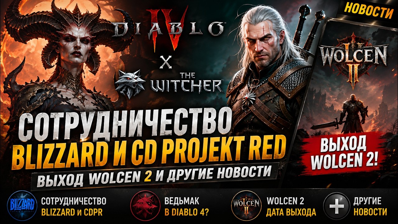 Diablo 4 Новости: коллаба с CD Projekt Red, аннонс Wolcen 2.