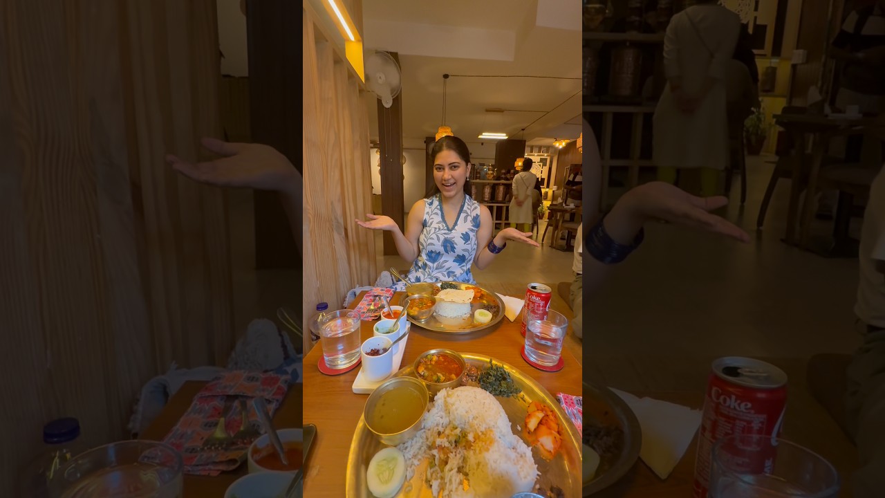 Let&rsquo;s try Nepali thali 😋 #minivlog #nepalifood