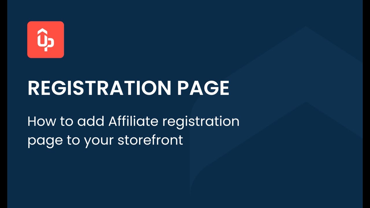 How to Add Affiliate Registration Page to Storefront | UpPromote Affiliate Marketing for Shopify