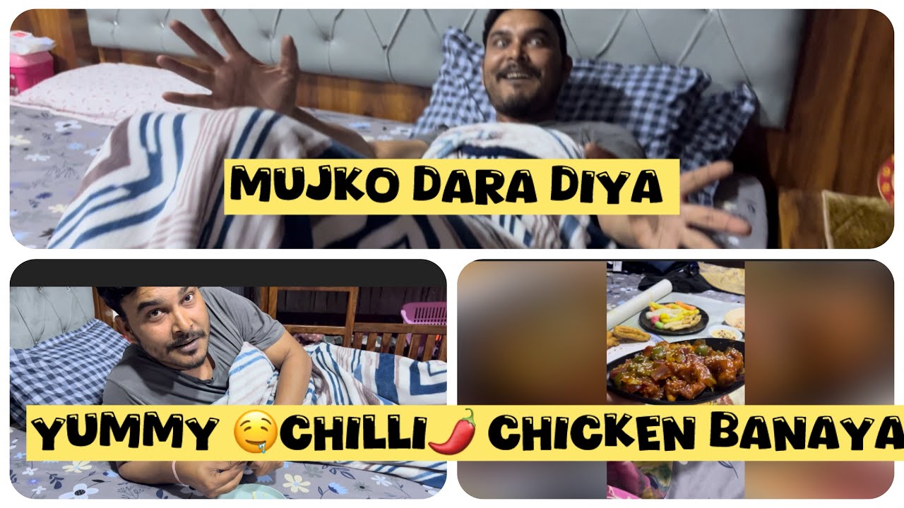 Husband ne ki meri help|| sb ka favourite ❤️ chilli chicken banaya || 