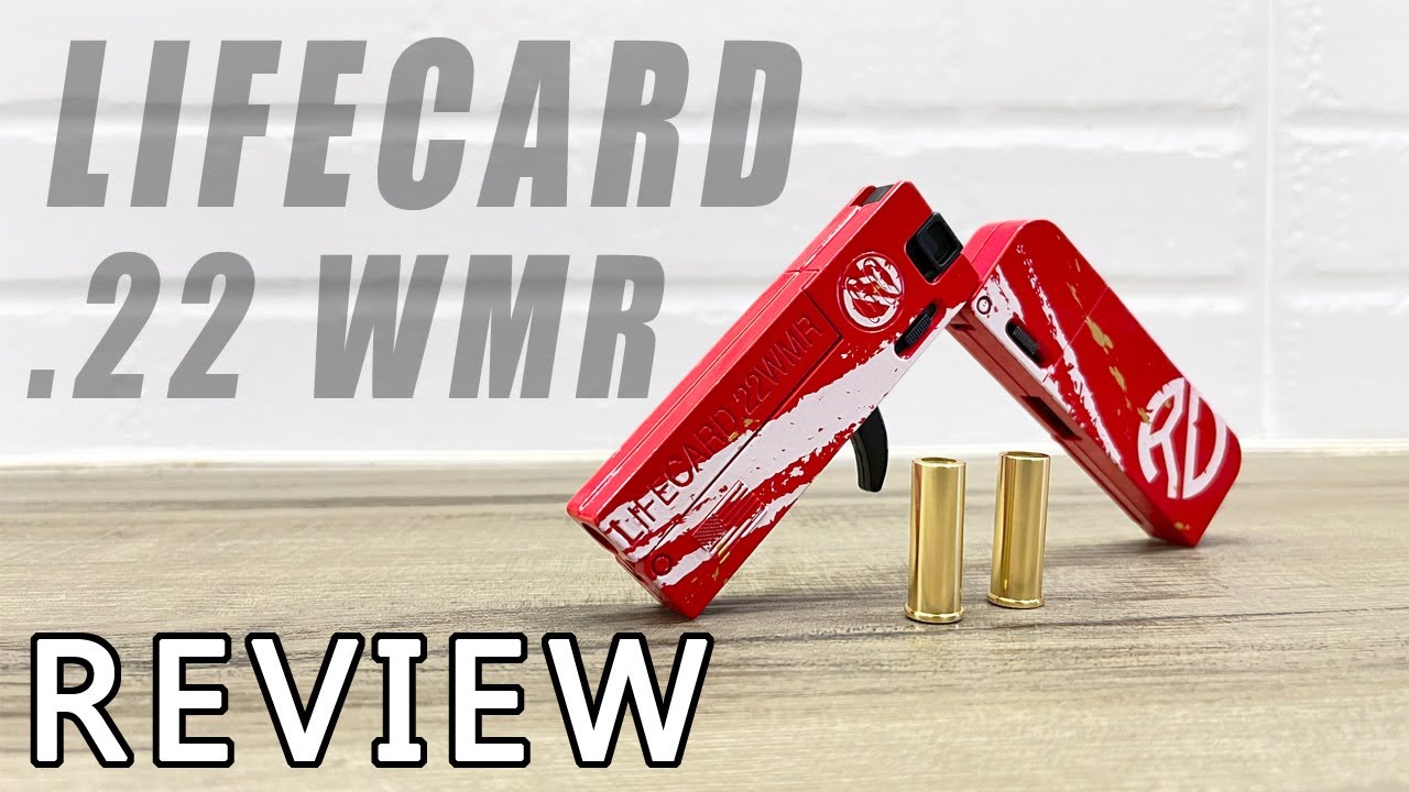 Lifecard .22 WMR Full Metal Foldable Single-Shot WMR Shell Ejecting Blaster