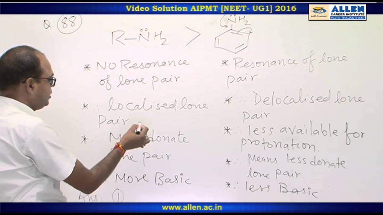 AIPMT 2016 Chemistry Solution &ndash; Q. 88 (Paper Code-P) NEET-UG 2016 Phase I