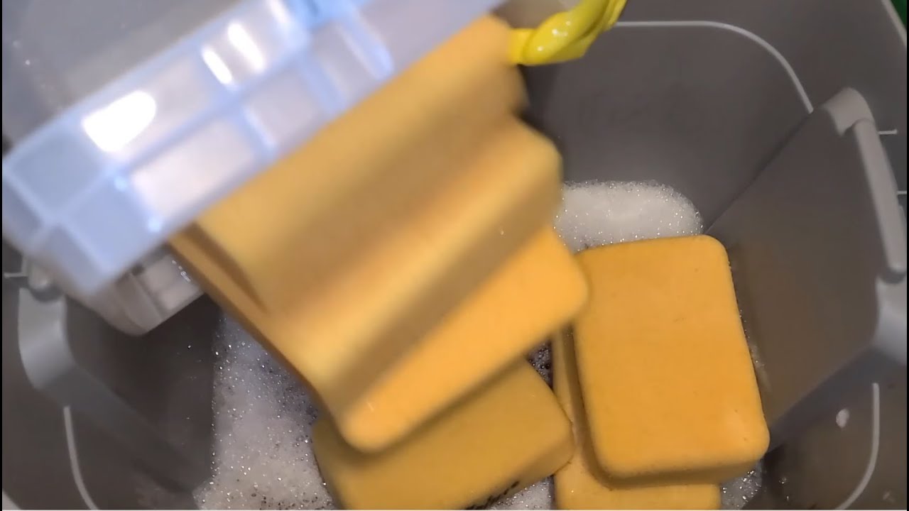 LUNDMARK 2 GALLONS - SPONGE ASMR - SPLIT SPONGES - SINGLE & STACKED SQUEEZES - 2 BINS - SCOOPING