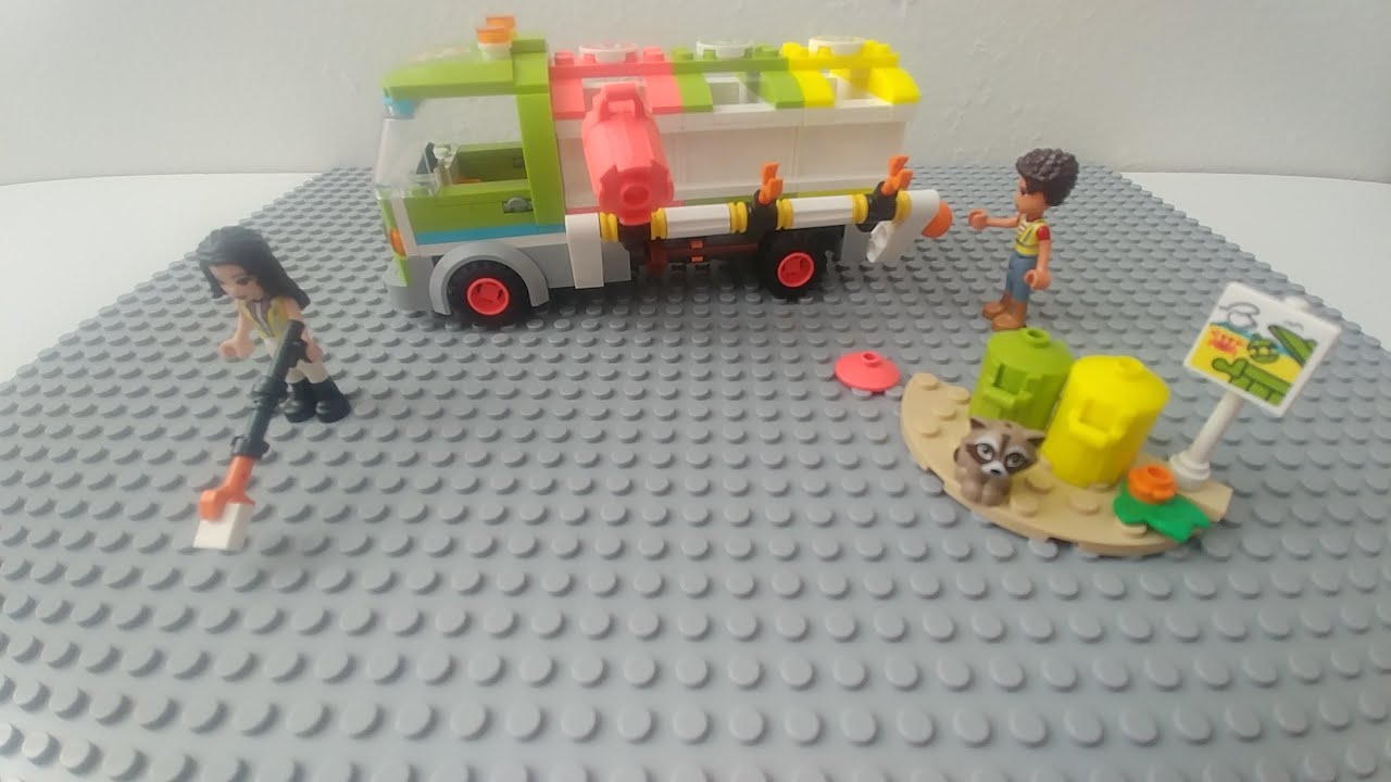 Lego Friends Recycling Truck (41712) Stop Motion Build