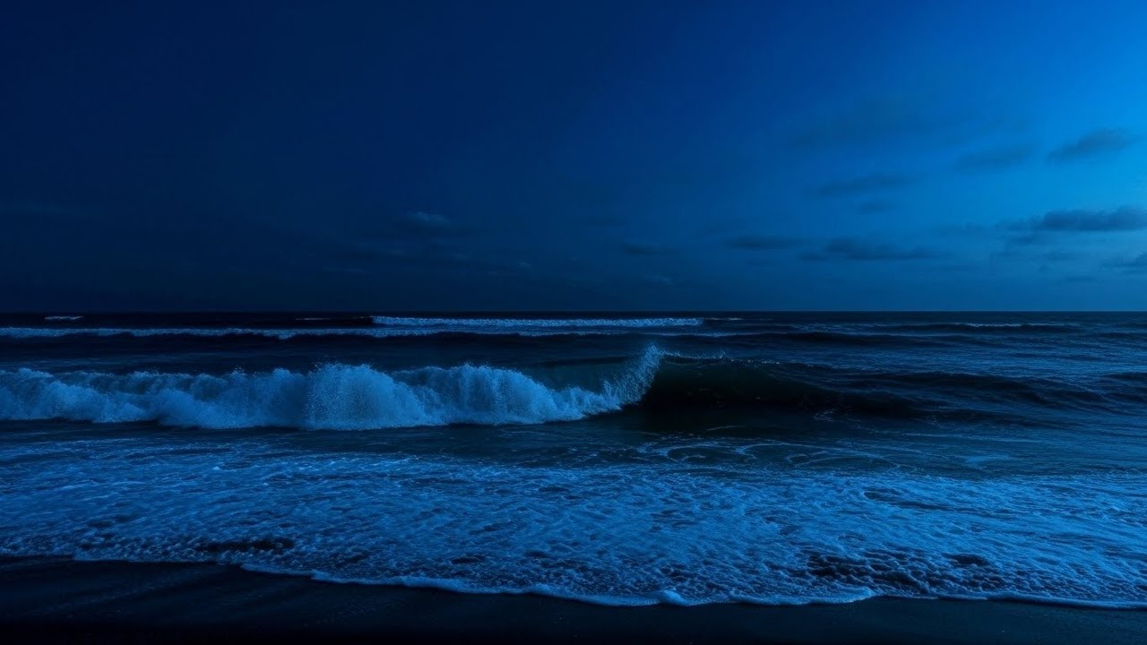 Undisturbed Sleep Ocean // Block Snoring & Noise (Black Screen)