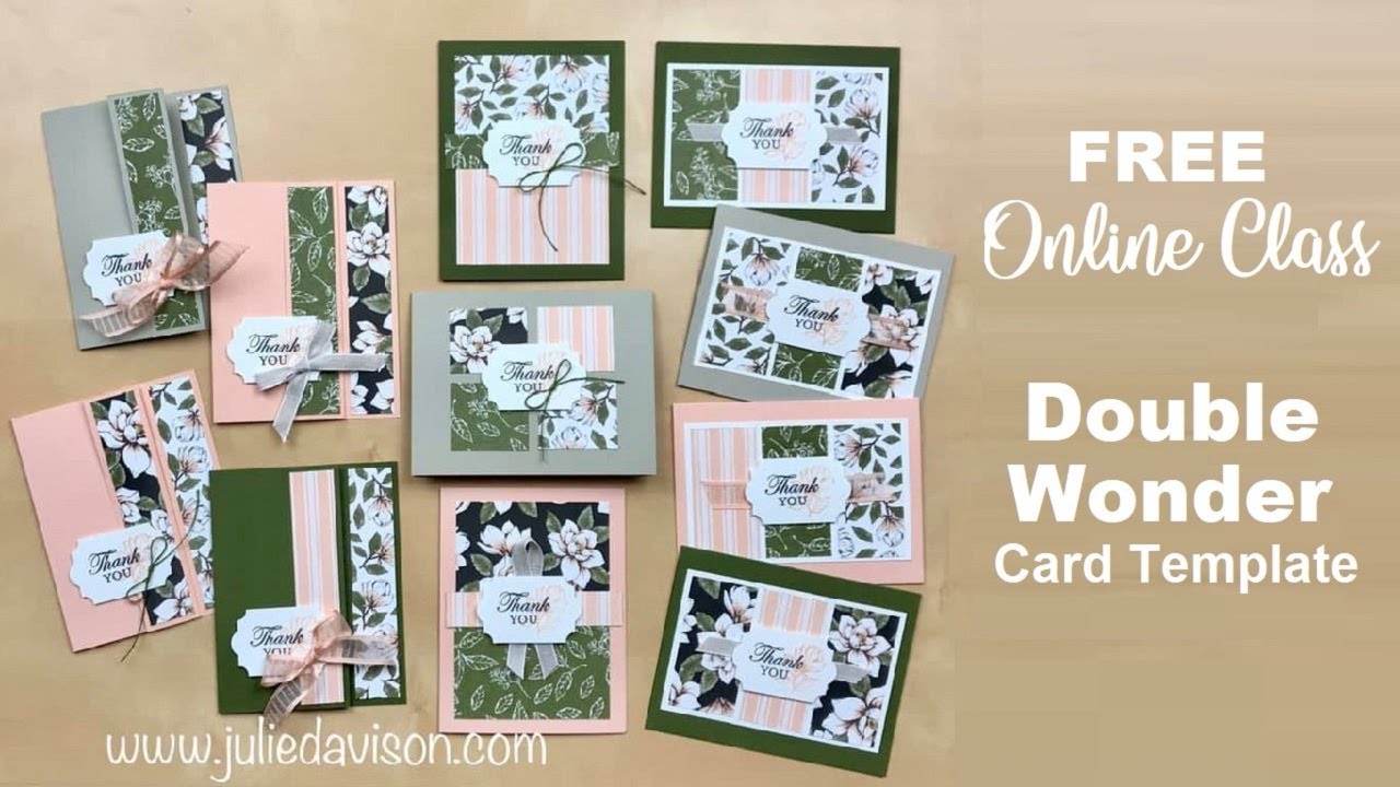 Free Online Class: Double Sheet Wonder Cards ~ Cutting Template & Instructions