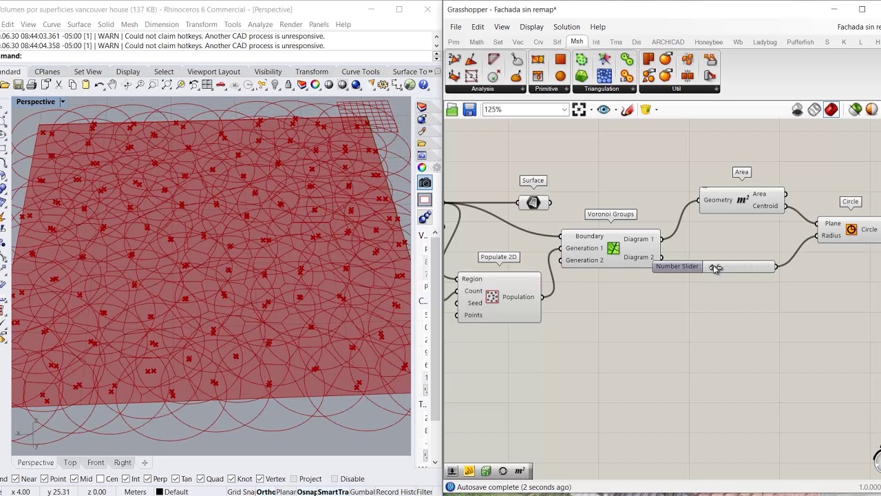 Patrón circular sobre diagrama de Voronoi II Grasshopper