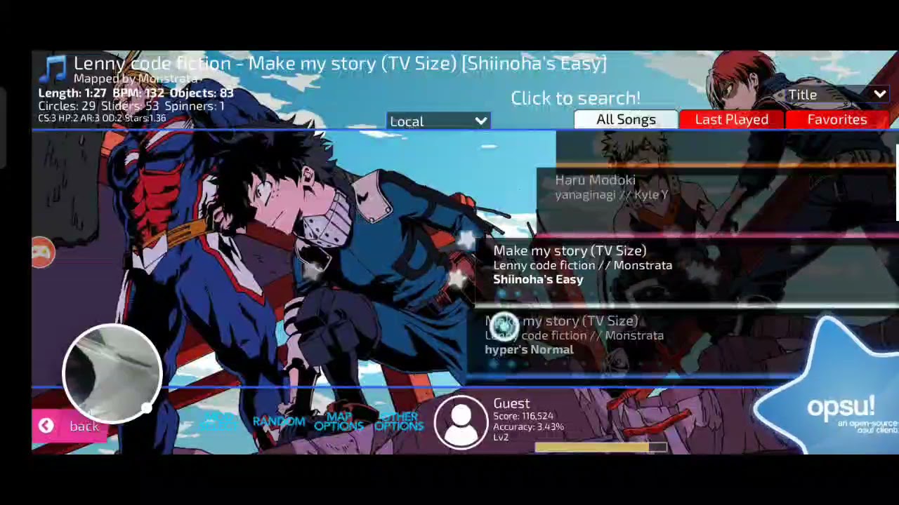 Opsu!(Beatmap player for Android) - 2021-11-01
