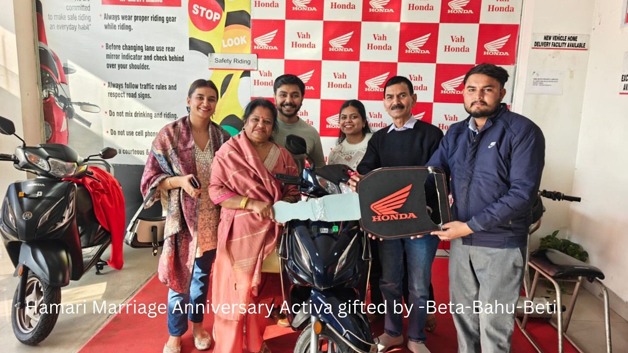 8 Feb 2026 -Activa gifted by -Beta-Bahu-Beti on My marriage anniversary