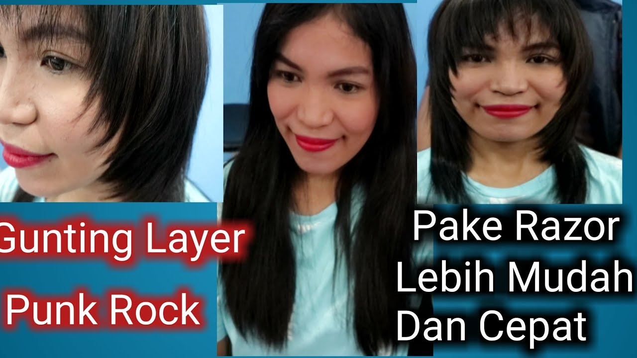 Gunting Rambut layer pakai Razor (Tutorial Potong Rambut Shaggy Pakai Razor)