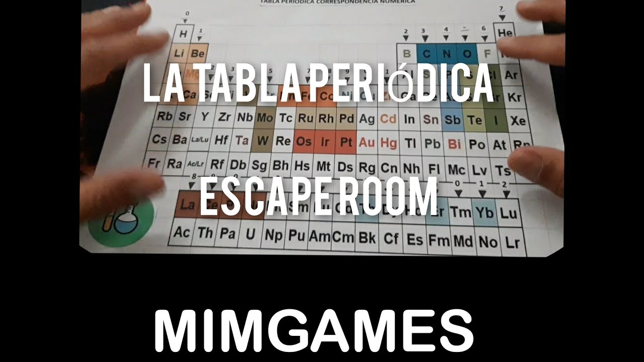 LA TABLA PERIODICA; Escape room casero.