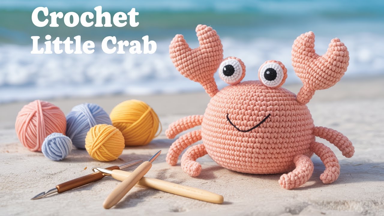 How to Crochet a Cute Crab | No Sew | Beginner Friendly