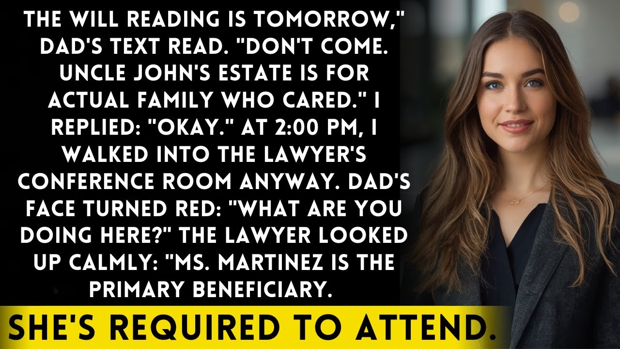 Dad Texted 'Don't Attend The Will Reading - It's For Real Family' - Until The Lawyer Called My Name