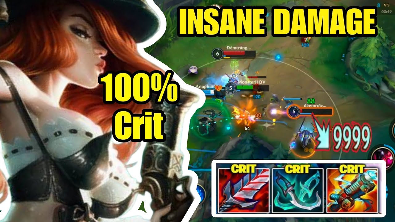 Miss Fortune 100% CRIT DESTROYS Rank | INSANE DAMAGE Wild Rift