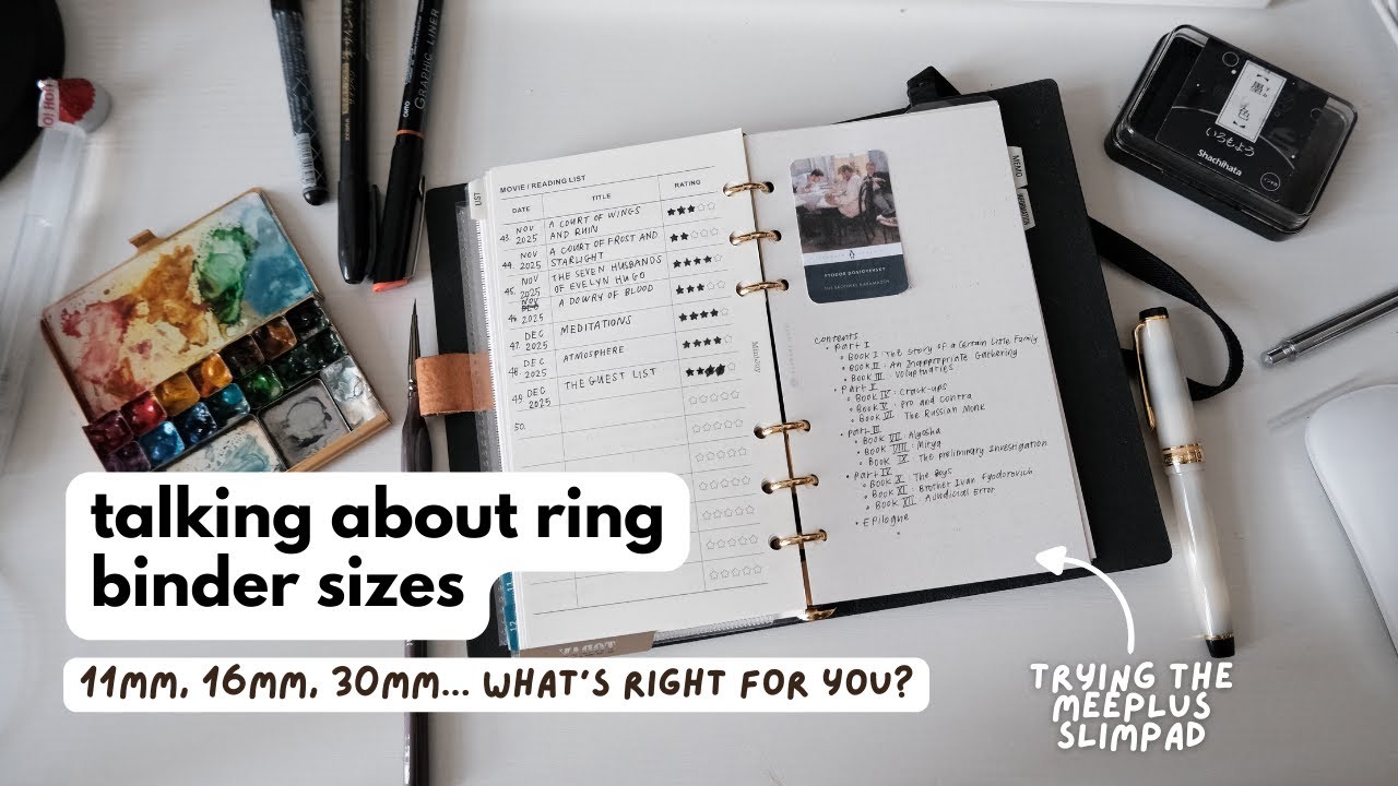 Ring binder sizes 11mm vs 16mm vs 30mm | MeePlus, WuZhi | Filofax and Plotter alternatives