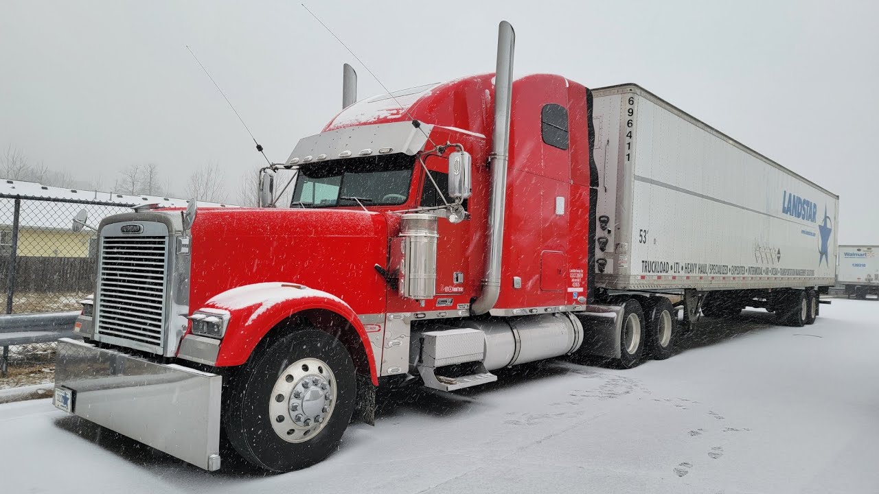 RV City to Nashville, TN. Snow Storm Trucking. POV Truckin 13 Speed straight piped Classic XL