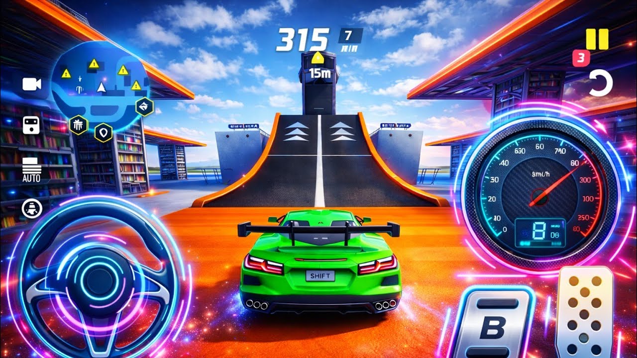 Extreme Car Ramp Jump Challenge 🚗🔥 | Impossible Mega Ramp Stunts Gameplay