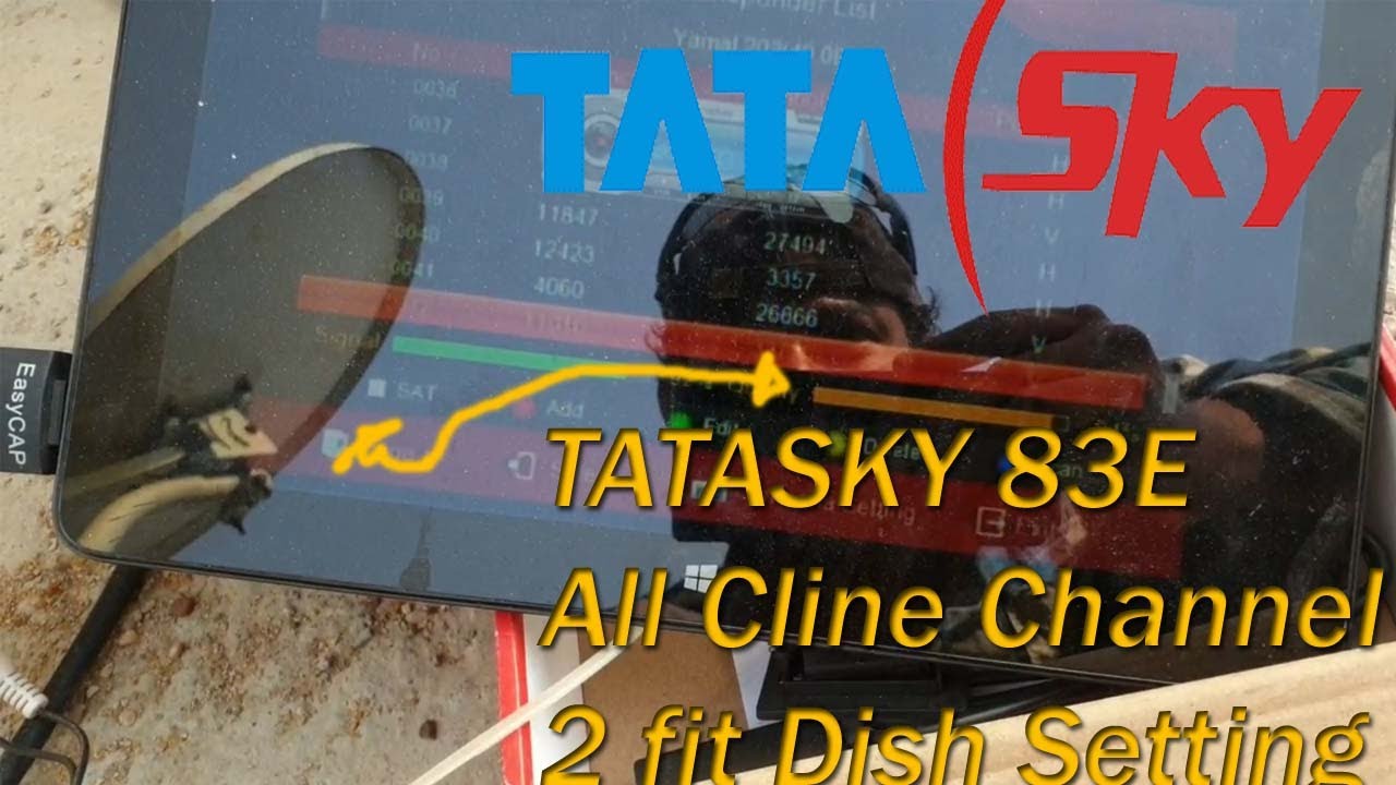 TataSky 83E 2 Fit Dish Setting or Strong Frequency Tp |How to set 83E TATA Sky 2 feet dish cline TP
