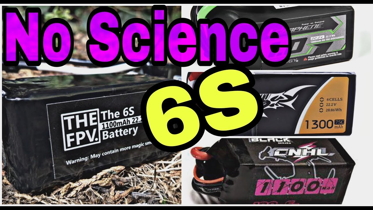 The FPV (unmannedtech) 1100mah 6S vs other 6S flight test
