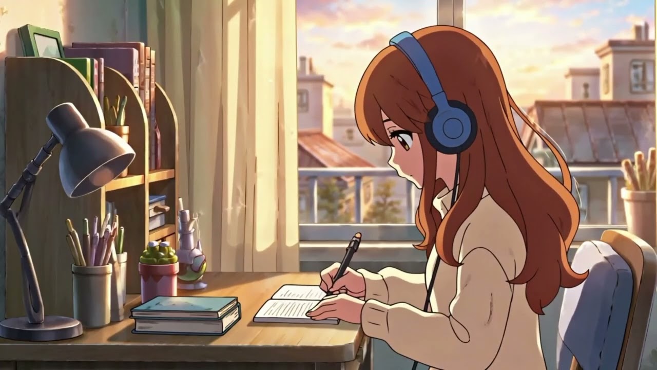 Golden Hour Focus 🌅 1 Hour Lofi Study Beats | Calm Chill Background Music