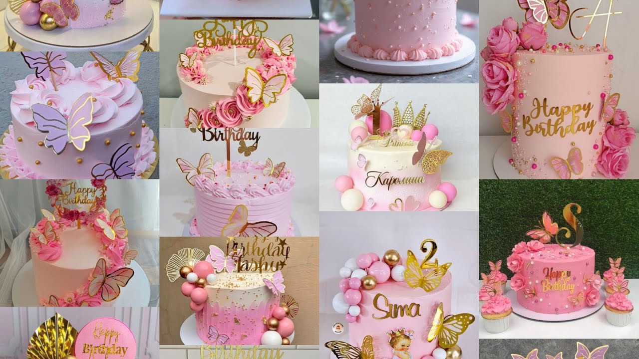 MOST ELEGANT PINK and GOLD FIRST BIRTHDAY CAKE FOR BABY GIRL 🎂🎉✨