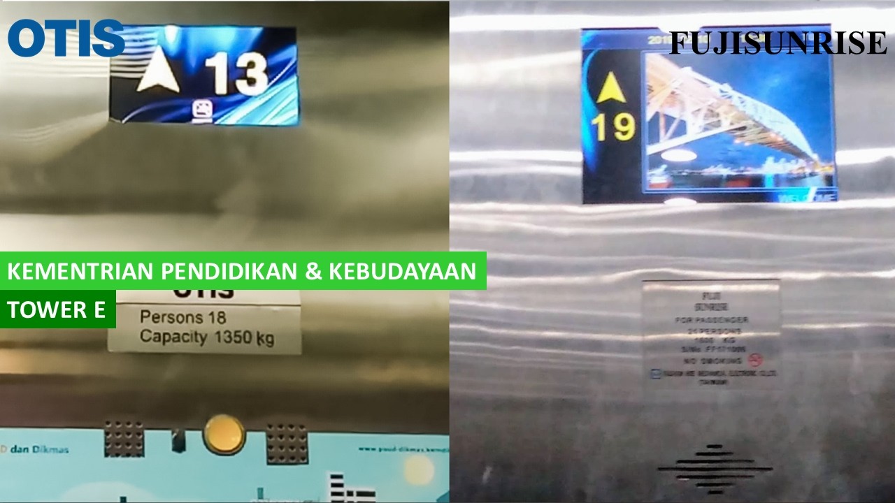 OTIS & Fuji Sunrise Traction Elevators at Kementrian Pendidikan & Kebudayaan -  Tower E, Jakarta