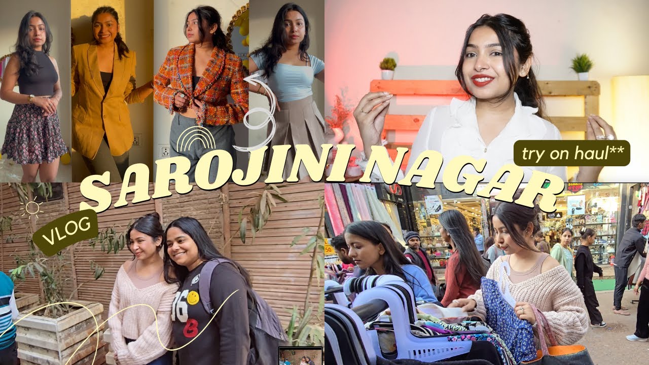 Sarojini Nagar *Shopping Vlog*&*Try on Haul*