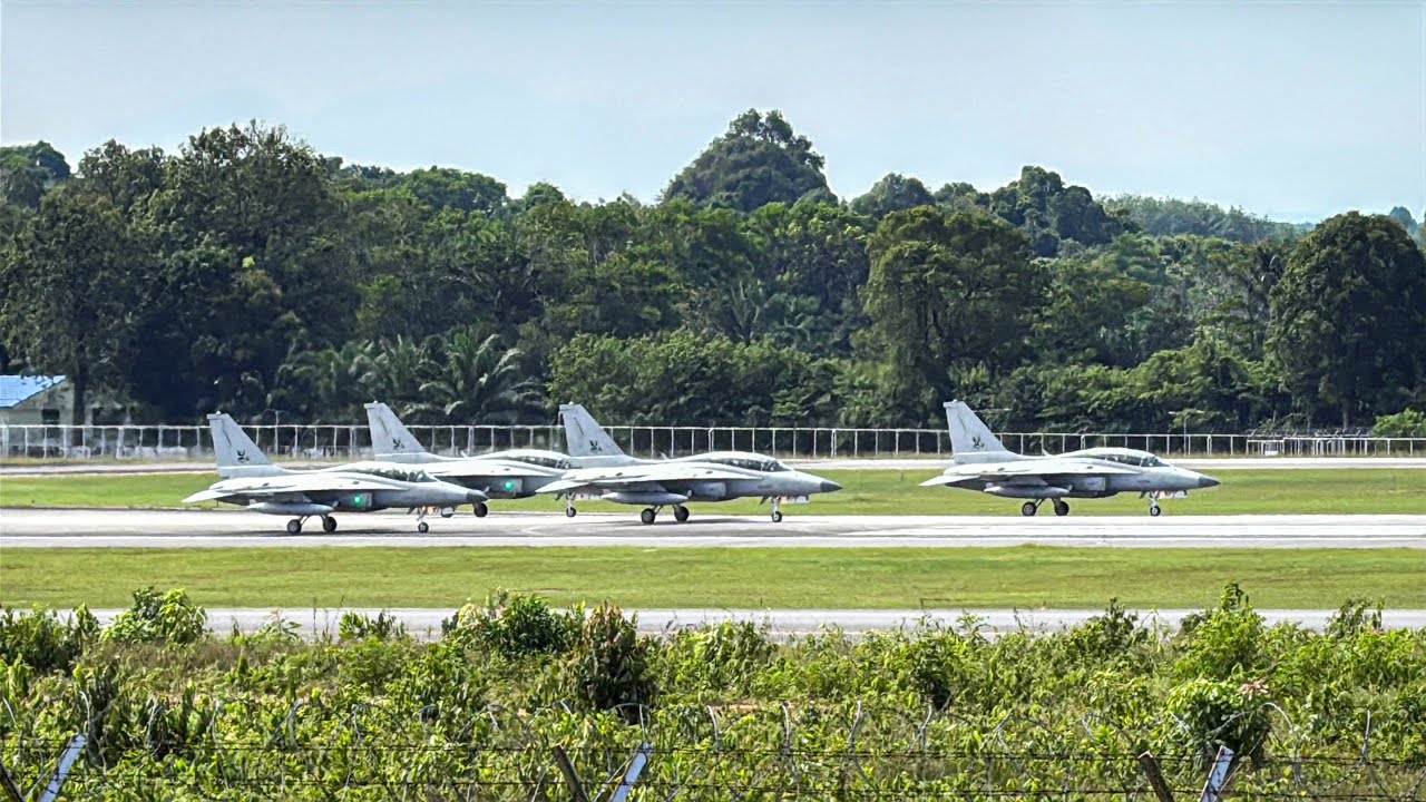 เครื่องบินรบ F-16 & T-50 take off บินฝึกซ้อมทั่วภาคใต้