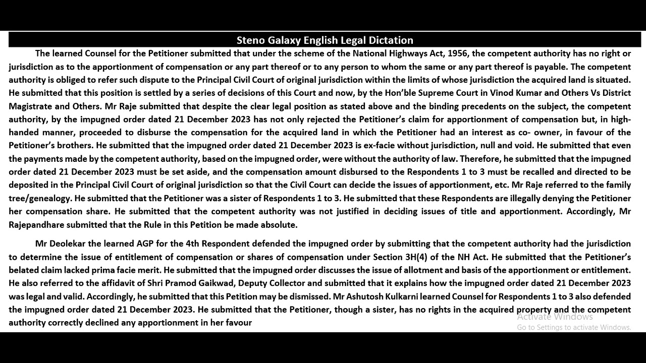 Диктовка английского языка (100 слов в минуту) || #highcourtdictation @StenoGalaxy