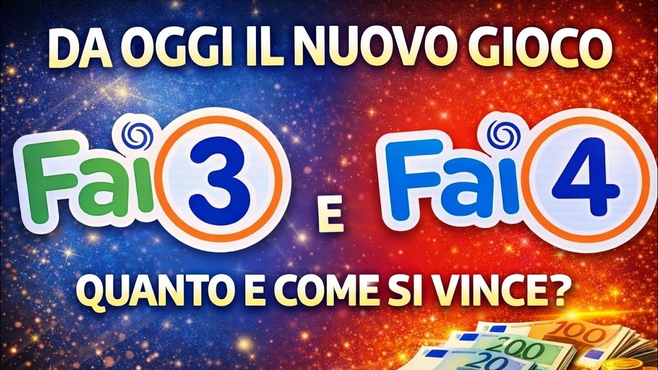 Fai3 e Fai4 il nuovo gioco ecco come e quanto si vince