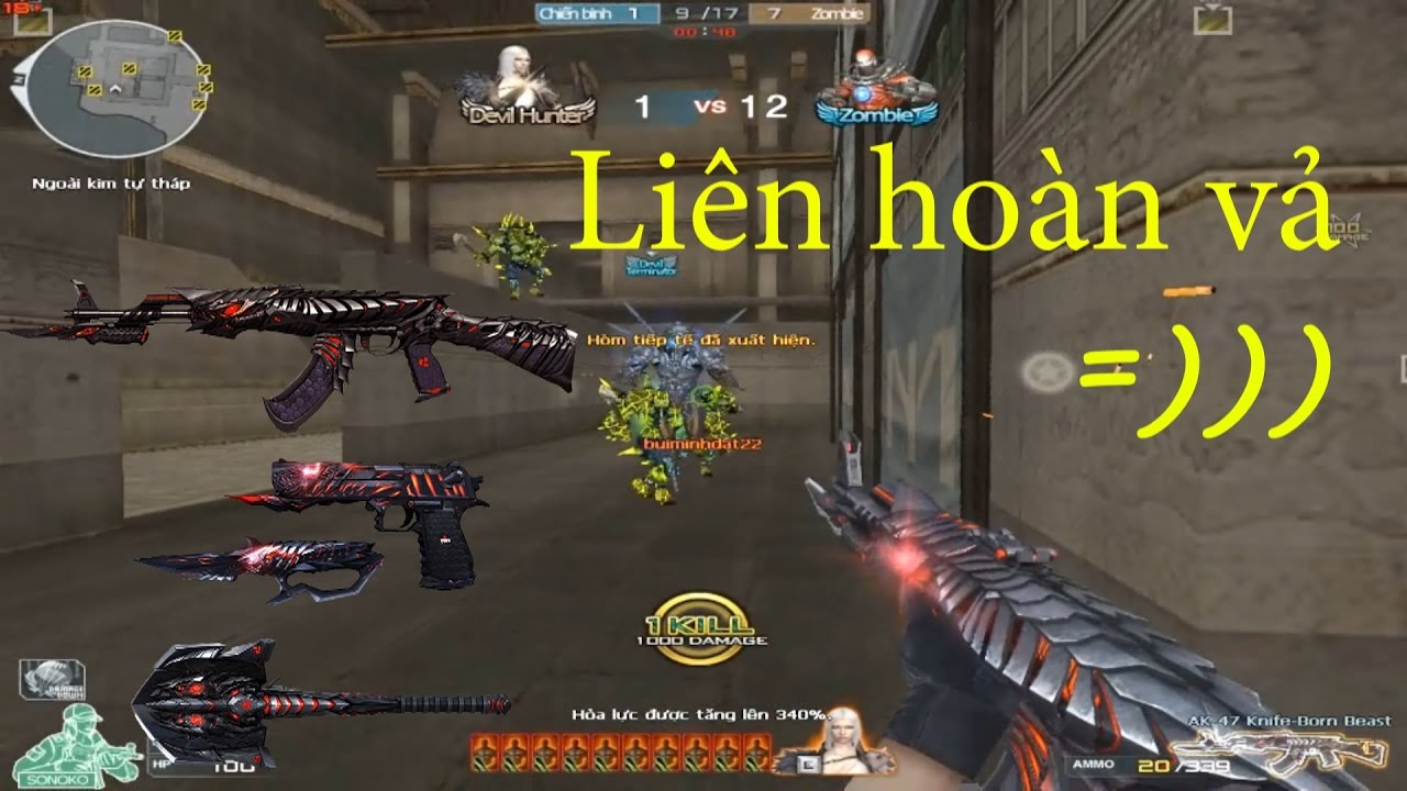 [ Bình Luận CF ] AK-47 Knife-Born Beast - Tiền Zombie v4