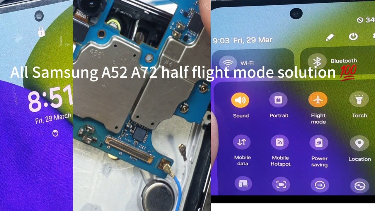 All Samsung A52 A72 half flight mode solution 💯