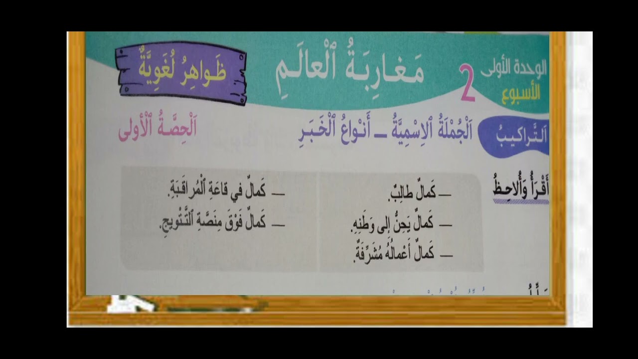 الجملة الاسمية   أنواع الخبر المستوى الخامس ابتدائي