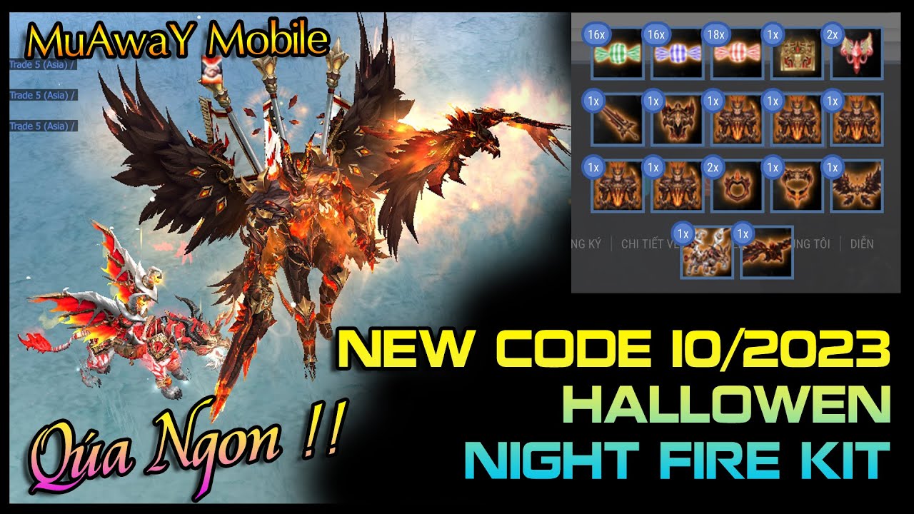 New Code Halloween 2023 MuAwaY set NIGHT FIRE siêu hot - chim Pet mới Eagle + Assistant Pet | HNGtv