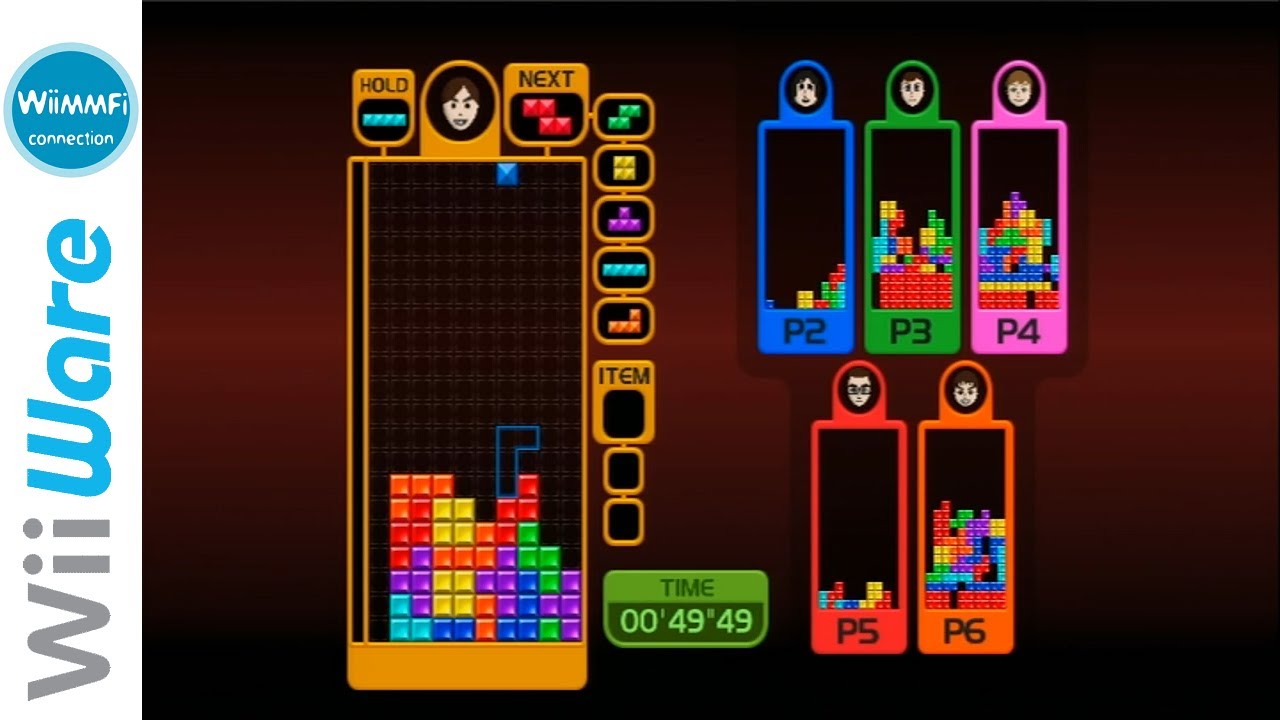 WiiWare Online: Tetris Party - 6-Player World Battle Wiimmfi Matches