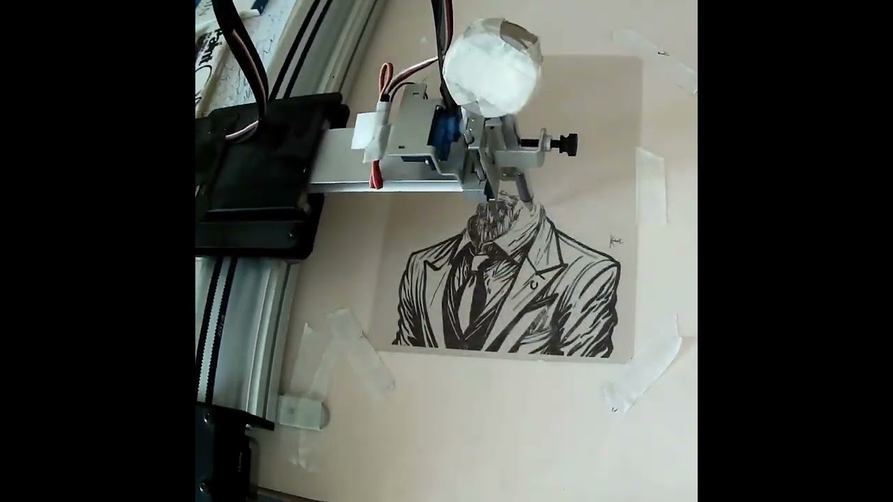 Axidraw & DrawingBotV3 - NFT Collection - suit up! - 08/75 - The Deer