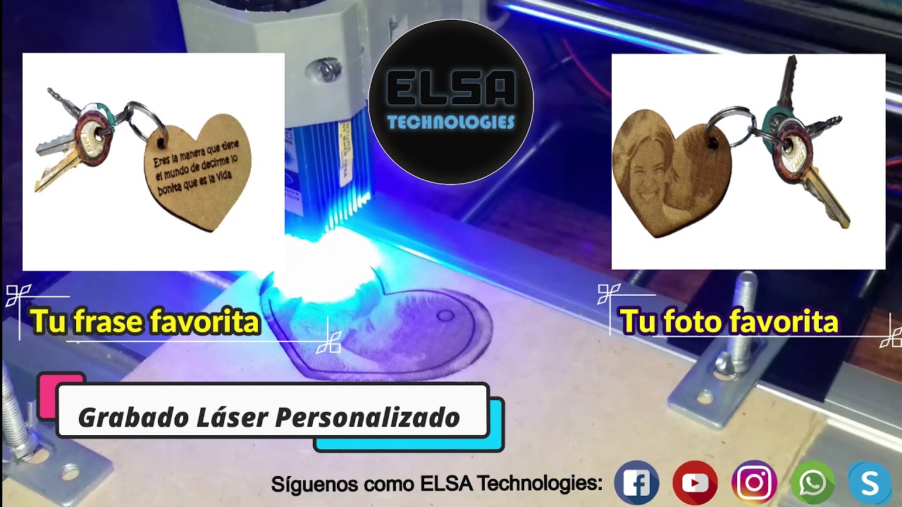 CNC 3018 Pro |Grabado Láser de Llaveros MDF